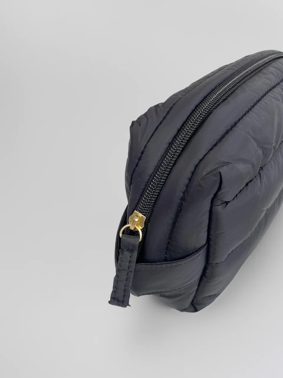 Black Plush Cosmetic Bag - Image 3